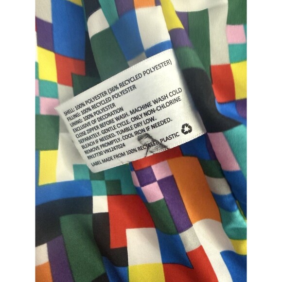 Lego Target Women's M Puffer Jacket Coat Vest Multicolor  Zip Off Sleeves Read - Picture 5 of 13